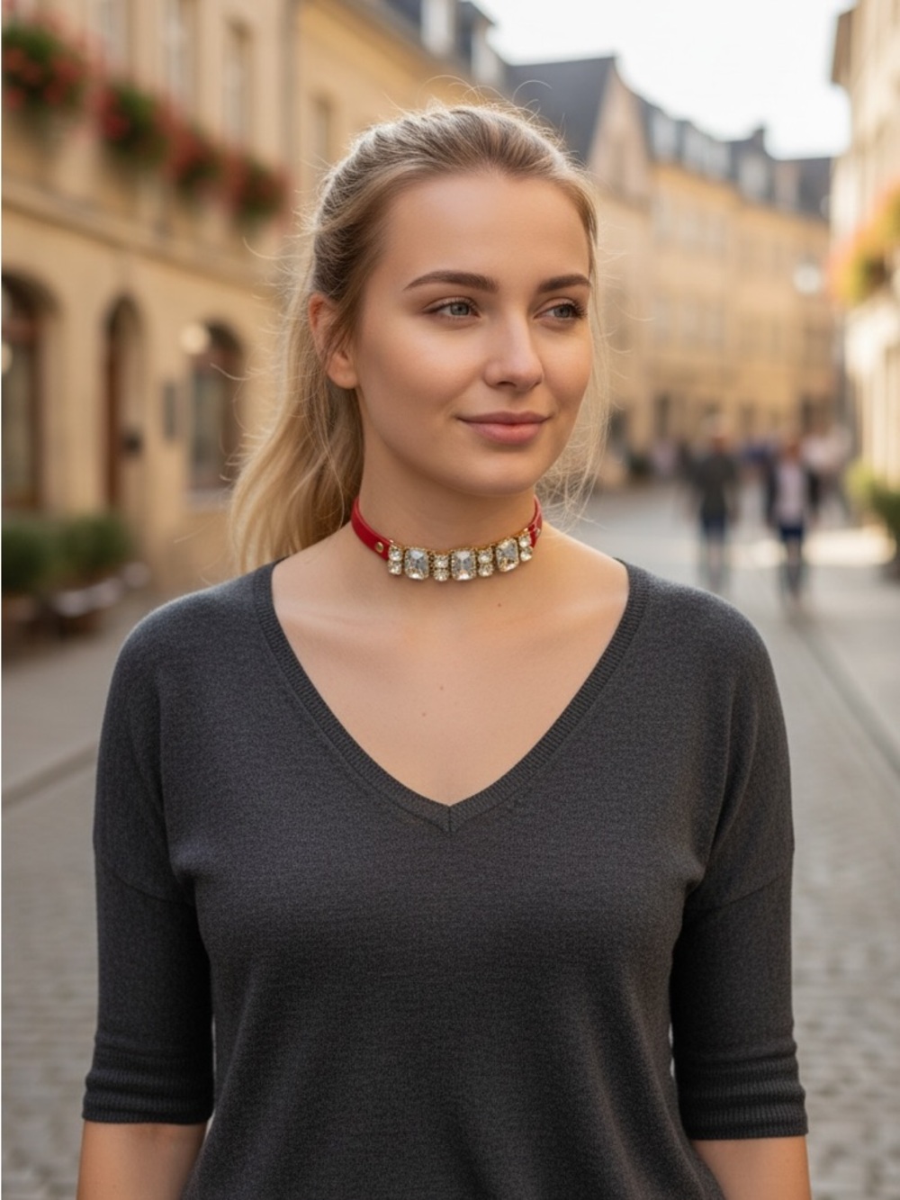 Vintage Red Choker